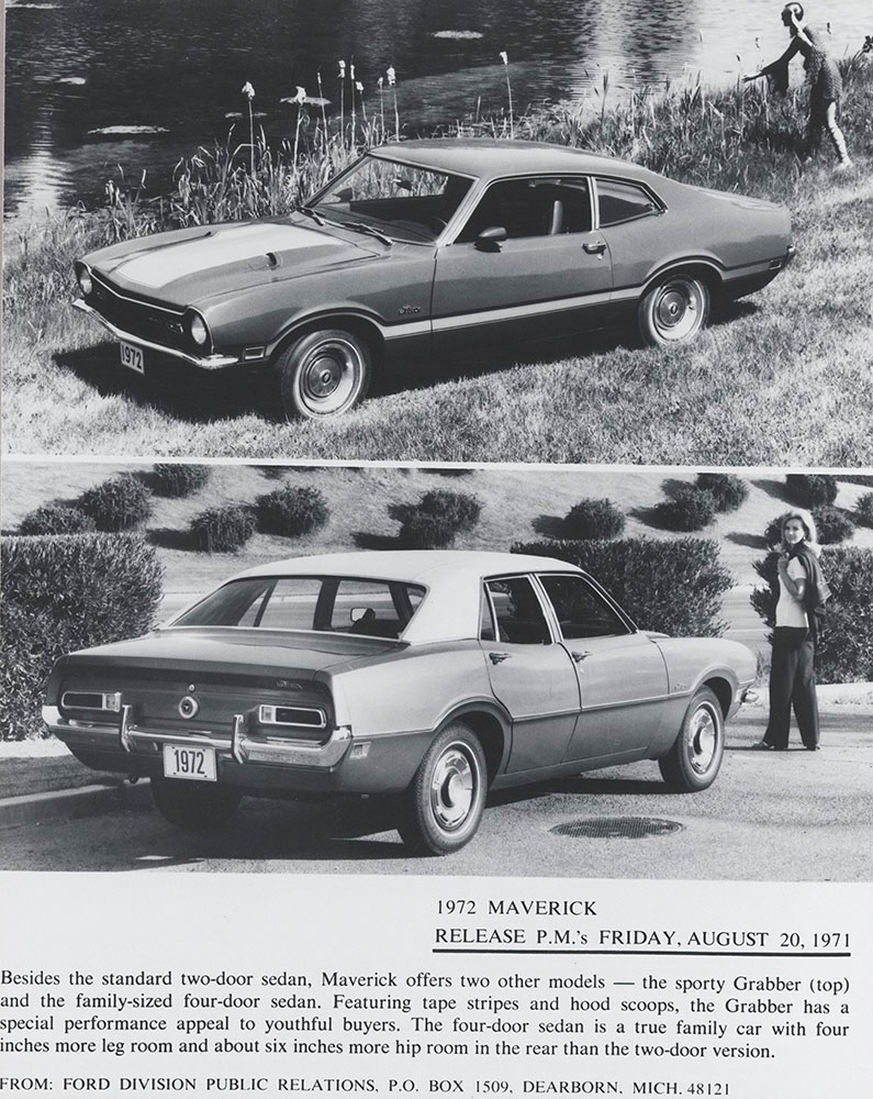 Ford Maverick Grabber (top) and four-door sedan (bottom) - 1972