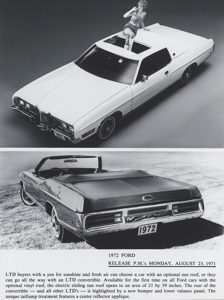 Ford LTD two-door hardtop coupe and convertible - 1972