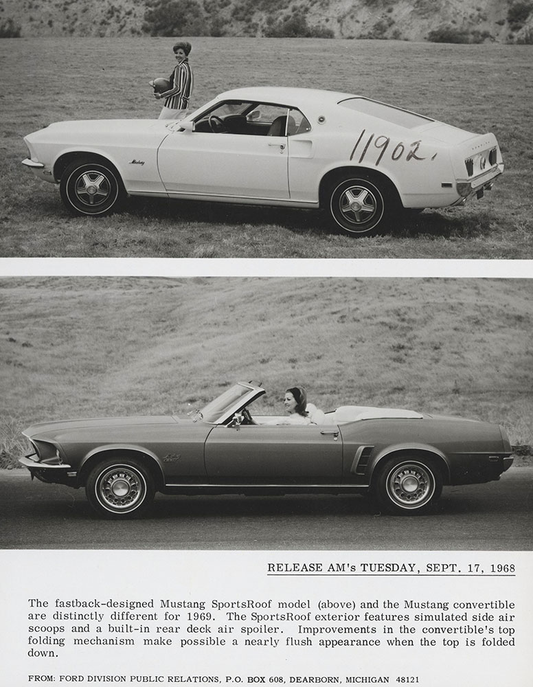 Ford Mustang SportsRoof & Convertible Models - 1969