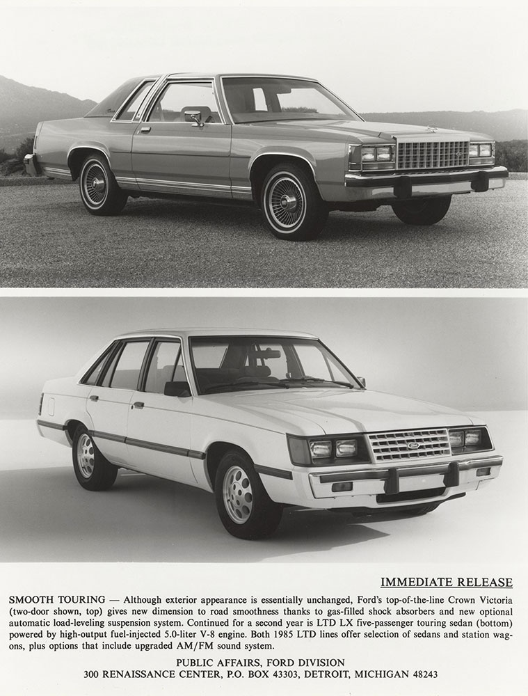 Ford Crown Victoria (top) and LTD (bottom) - 1985