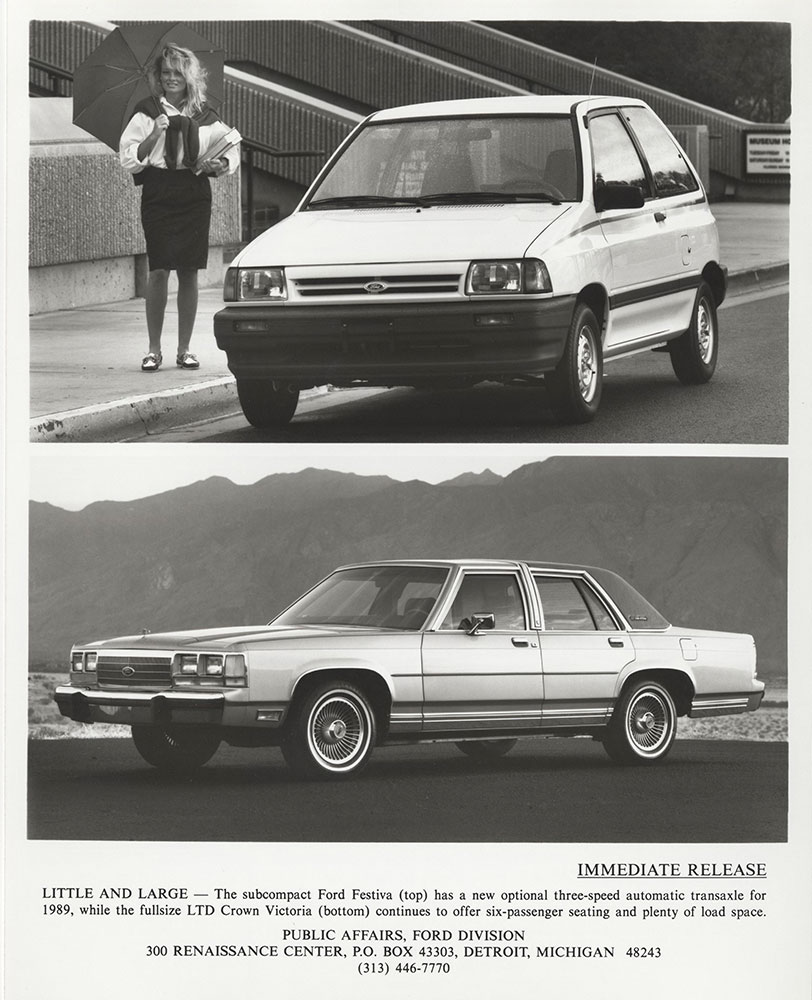Ford - 1989 - Festiva & LTD Crown Victoria