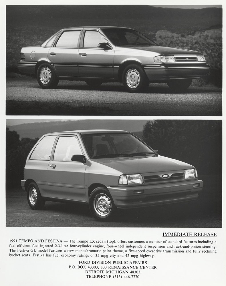 Ford Tempo & Festiva - 1991