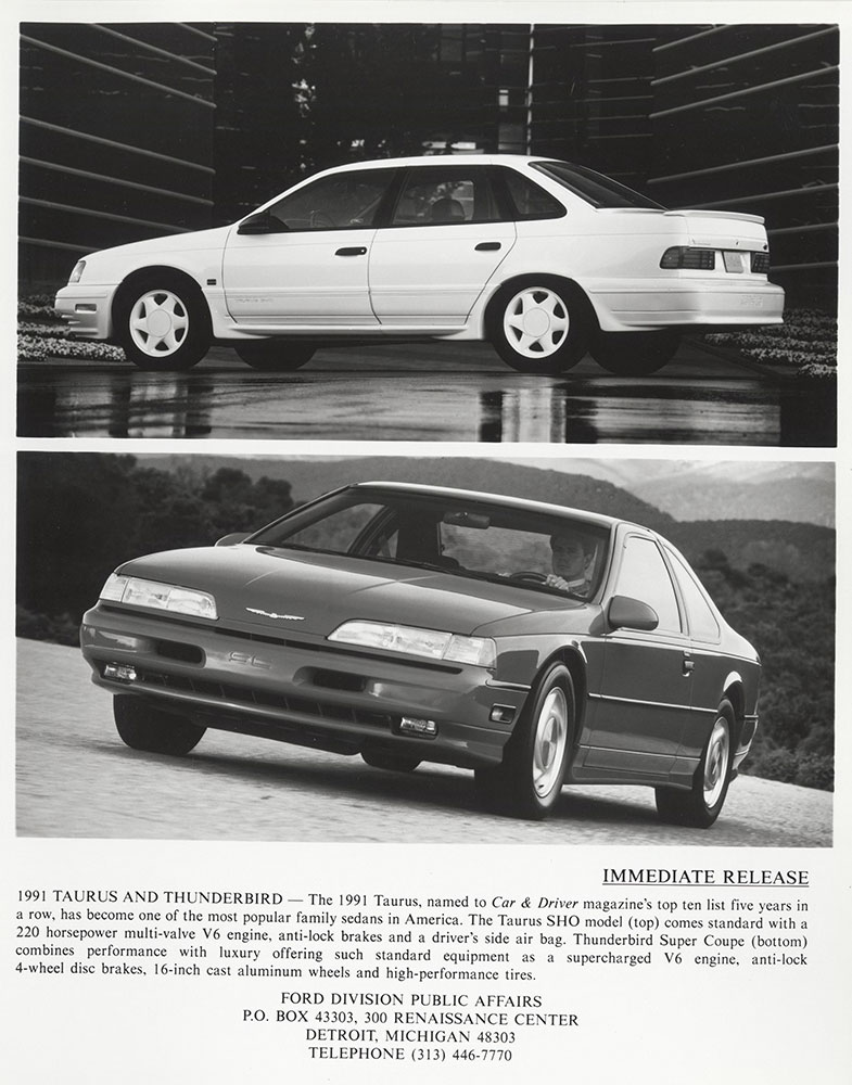 Ford Taurus & Thunderbird - 1991