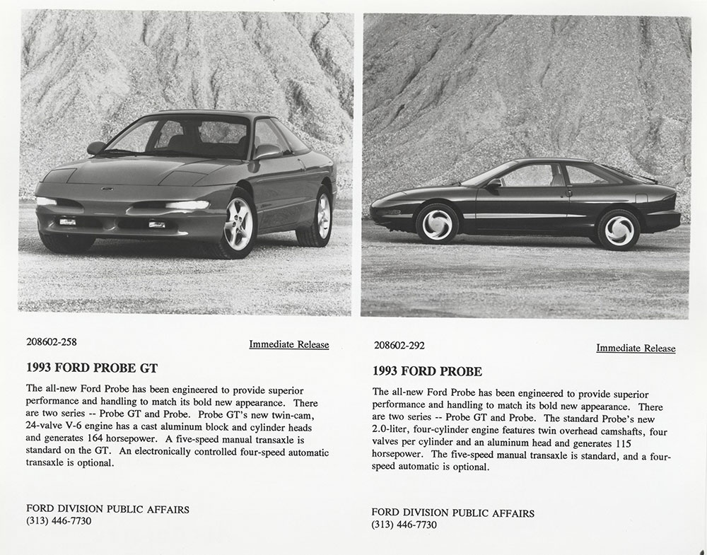 Ford Probe GT (left) and Ford Probe (right) - 1993
