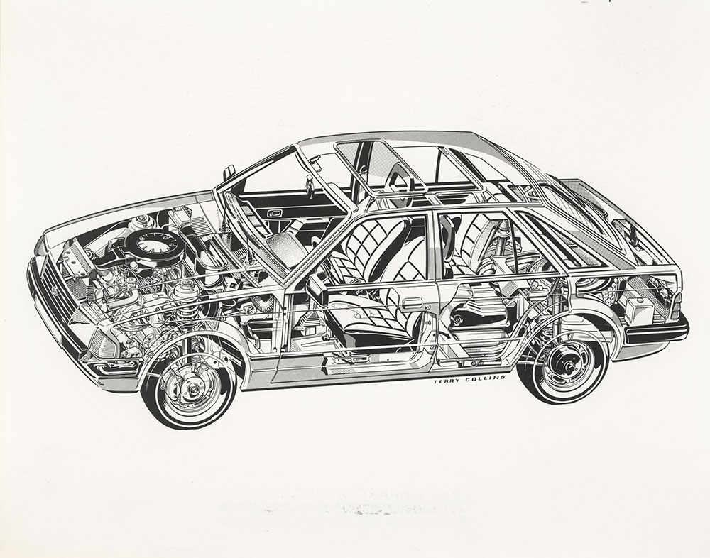 Ford Escort outline drawing