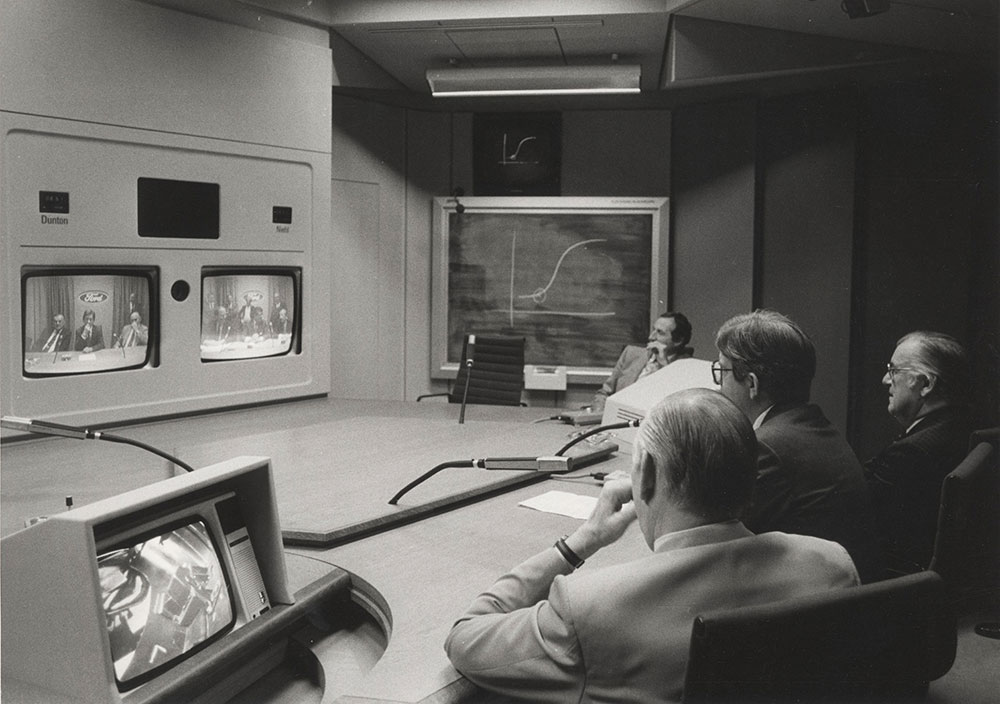 Ford, conference via satellite - 1984