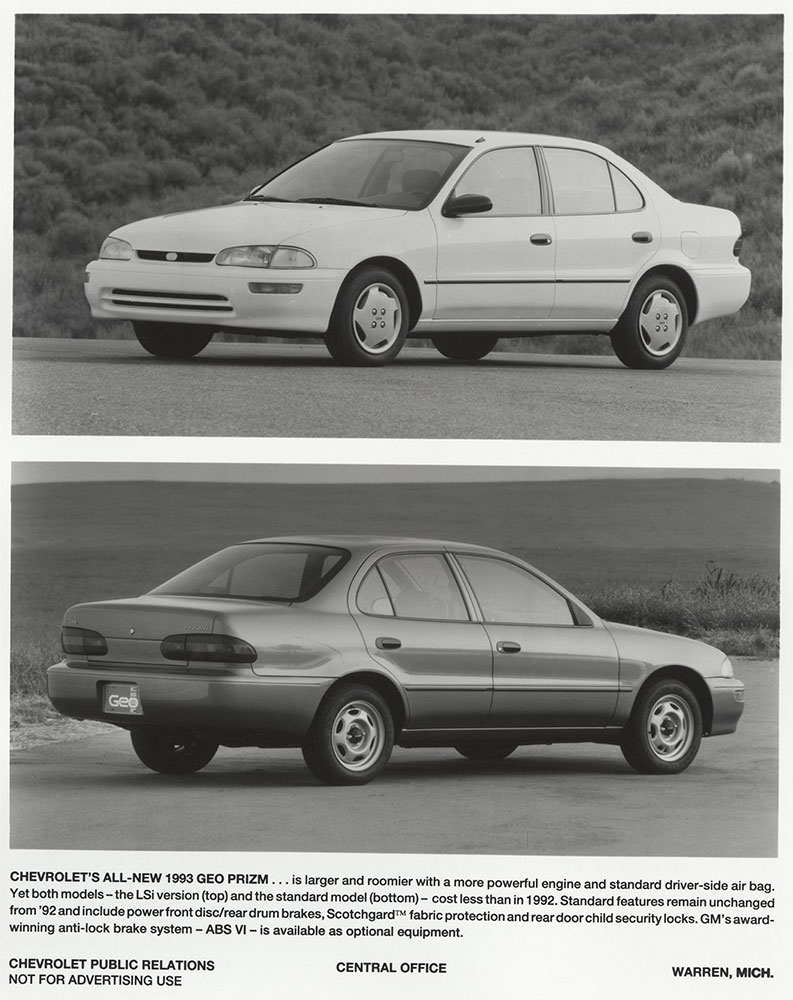 Chevrolet's 1993 Geo Prizm