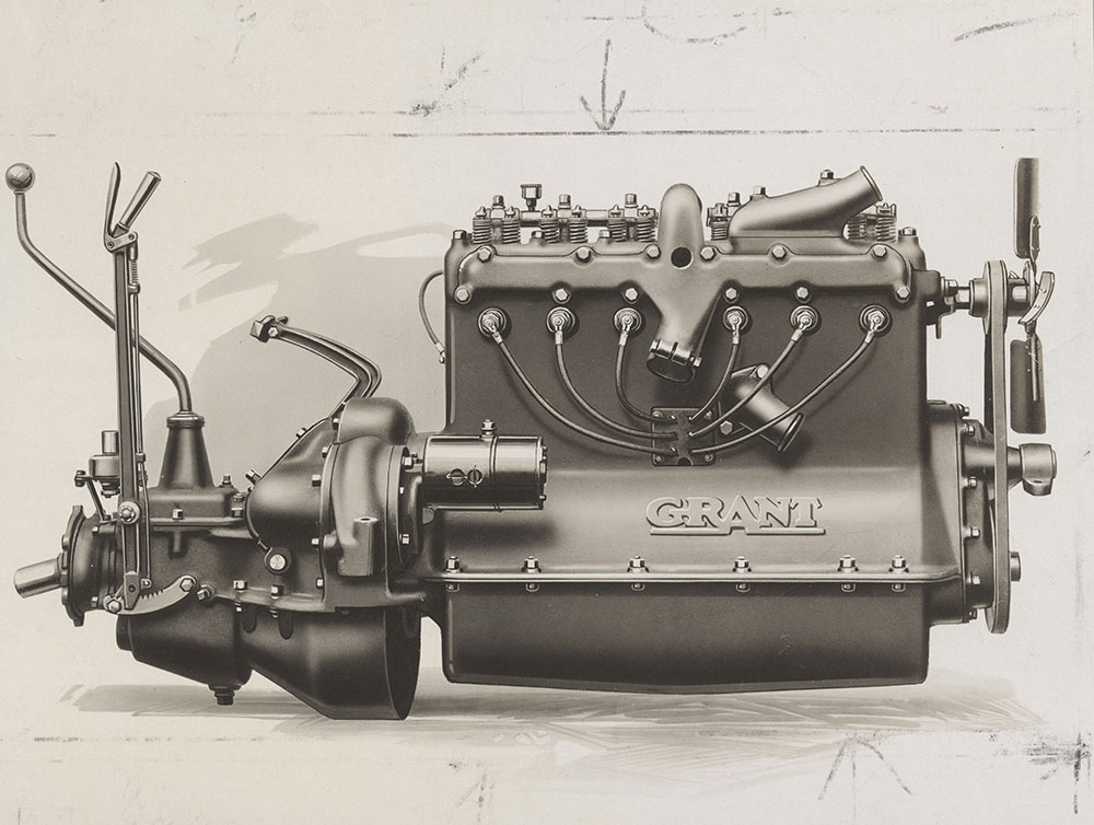 Grant six cylinder engine - 1918