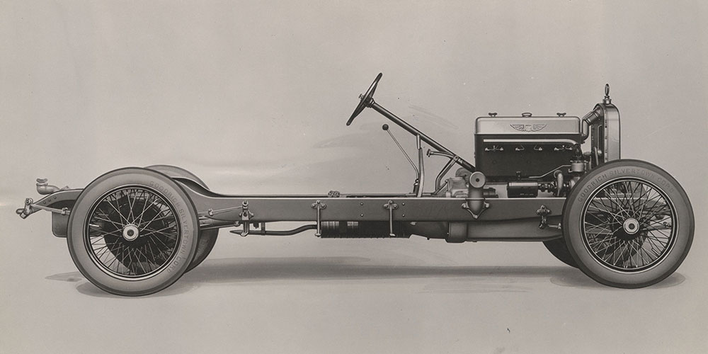 H.C.S. - Series IV, six cylinder chassis, right side view, showing ignition and electrical equipment. - 1923
