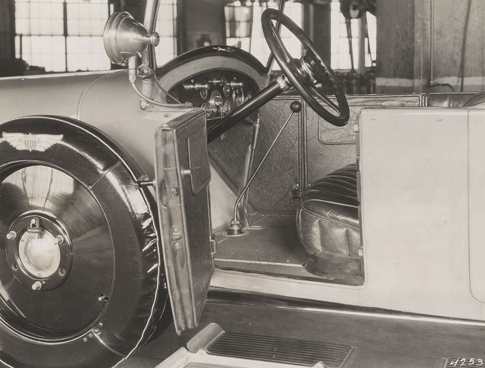 H.C.S. interior of touring car, showing front compartment - 1924