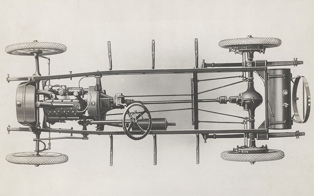 Hackett, view of chassis from above - 1917
