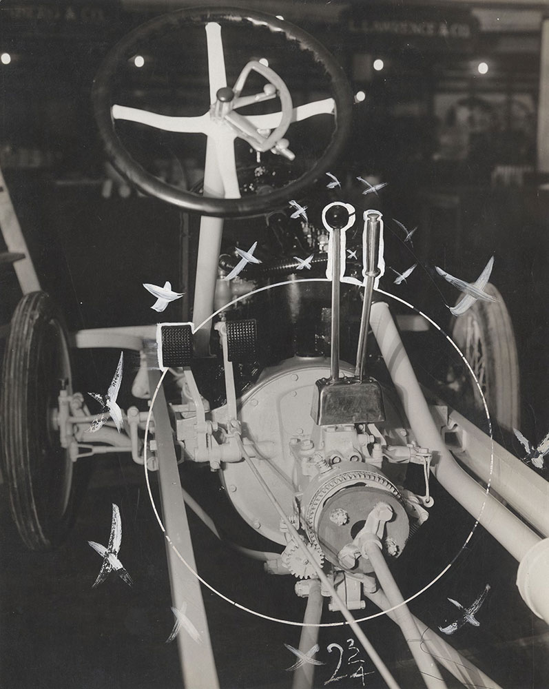 Hassler, part of chassis, steering wheel, gearbox - 1917