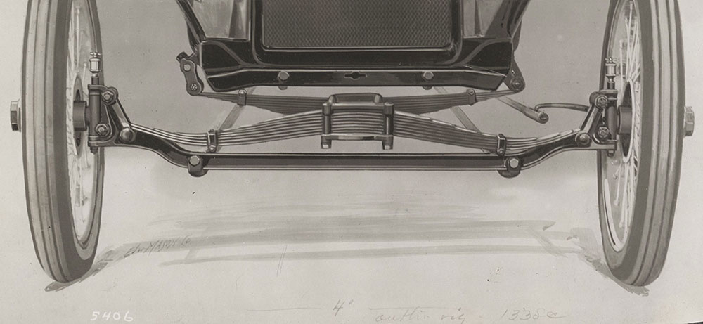 Hassler, detail of front axle - 1917