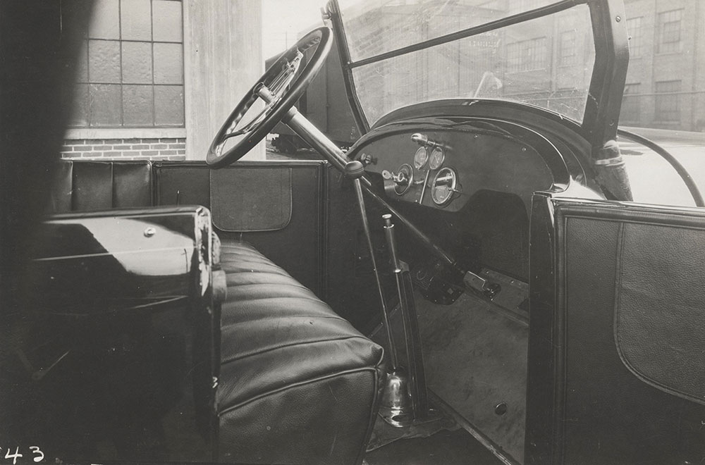 Haynes Model Fifty five-passenger touring, interior  - 1921