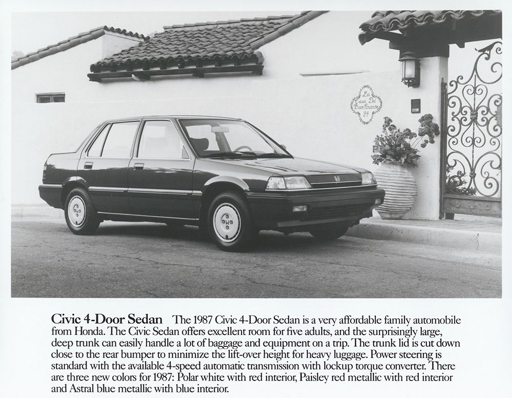 Honda Civic 4-Door Sedan - 1987