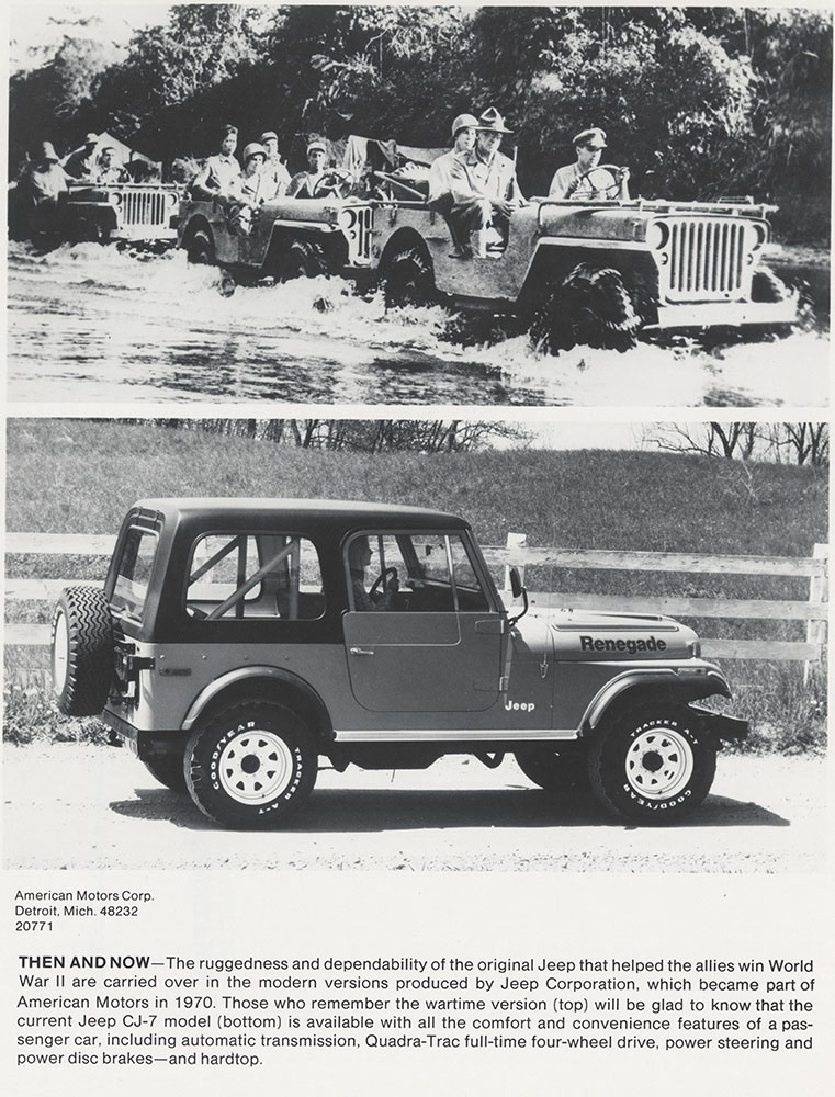WWII Original Jeep & 1970 Jeep CJ-7 Model