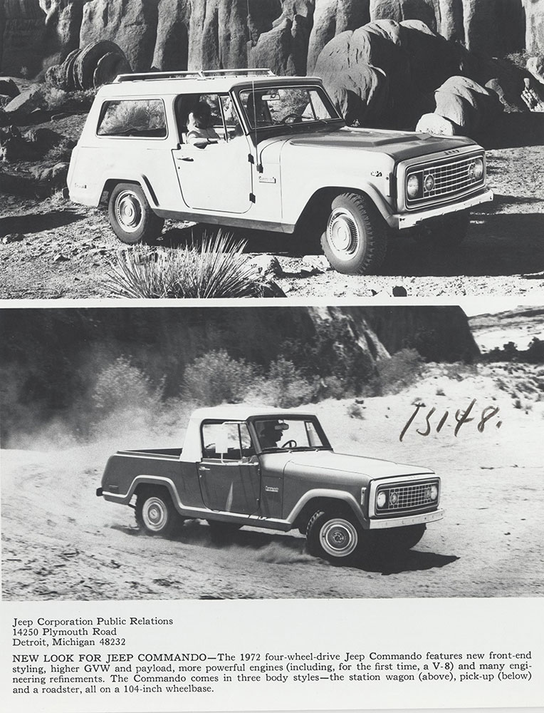 Jeep Commando station wagon (top) and pick-up (below) - 1972