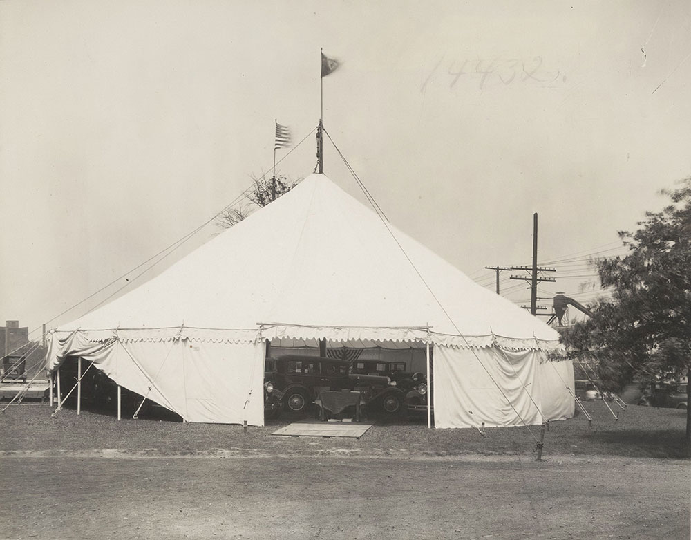 Jordan Exhibition Tent at factory July 1, 1929
