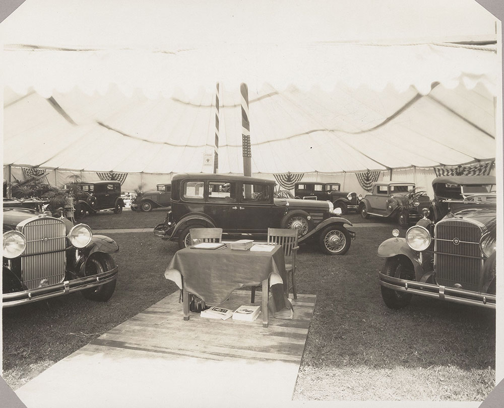 Interior of Jordan Exhibition Tent - 1929