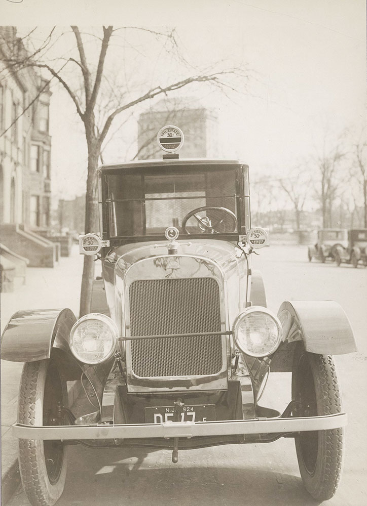Kelsey taxicab, front view showing radiator- 1924