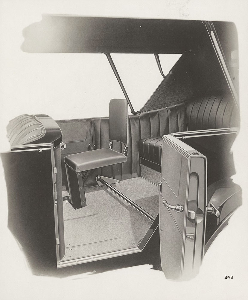 King Model H, view showing extra seats of Touring car - note flat floor - 1920