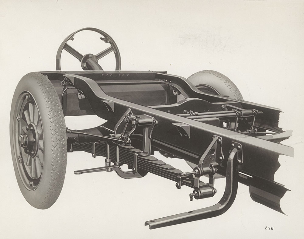 King, showing new long cantilever rear springs and new rear cross member King chassis - 1920