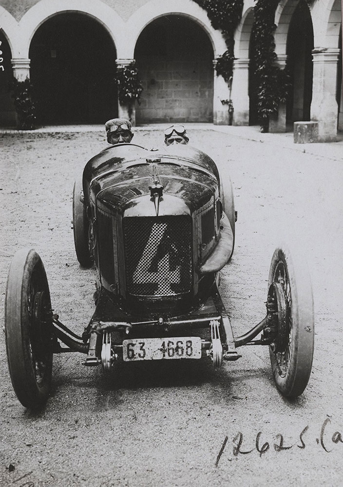 Front view of new eight cyclinder Fiat Grand Prix