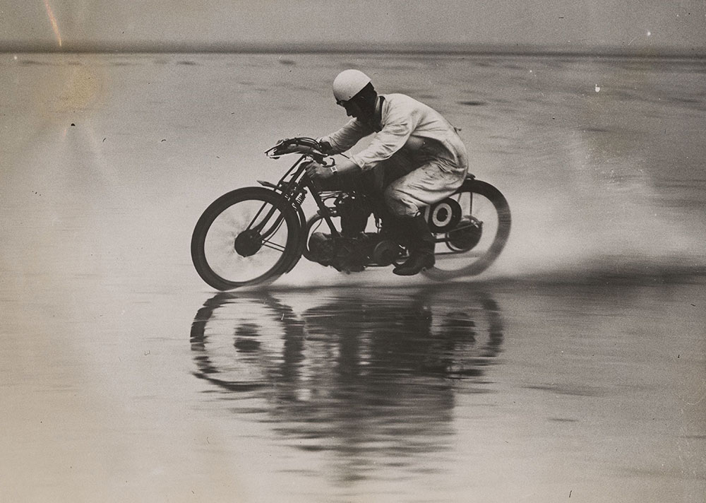 Motorcycle racing on the sands