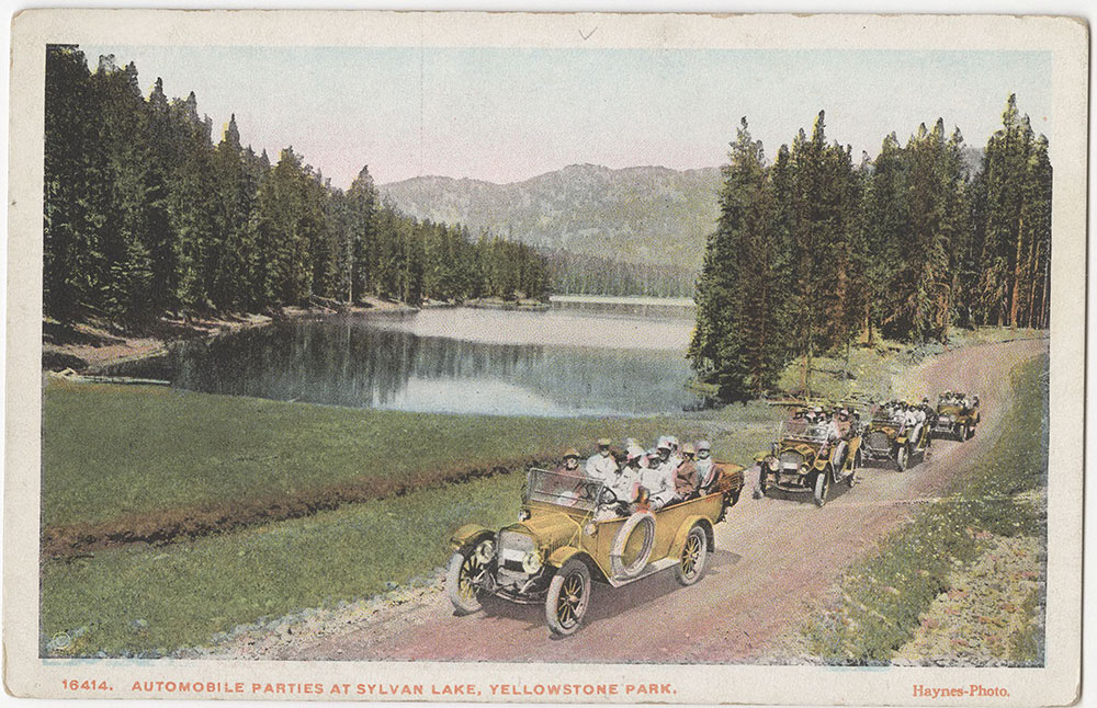Automobile Parties at Sylvan Lake, Yellowstone Park