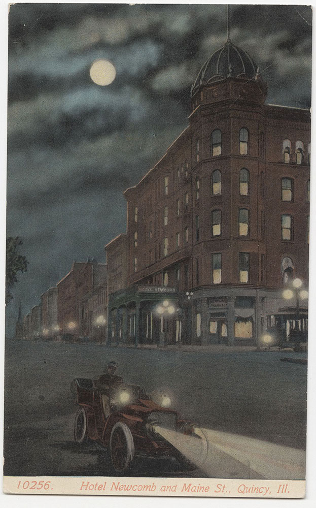 Hotel Newcomb and Maine Street, Quincy, Illinois