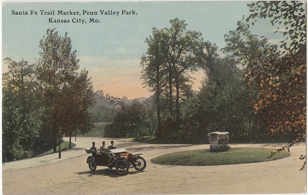 Santa Fe Trail Marker, Penn Valley Park, Kansas City, Missouri