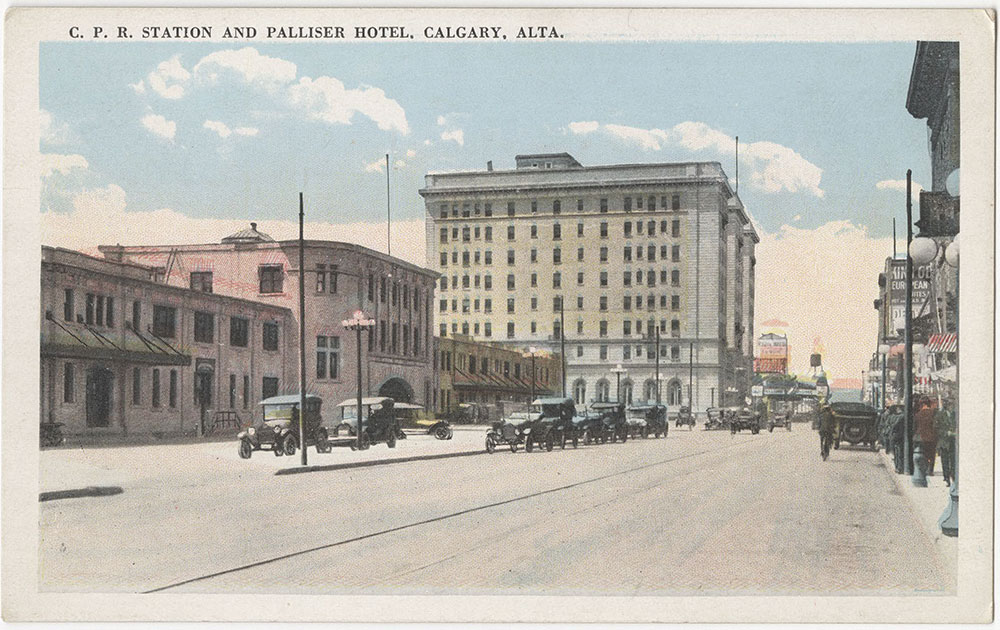 C.P.R. Station and Palliser Hotel, Calgary, Alta