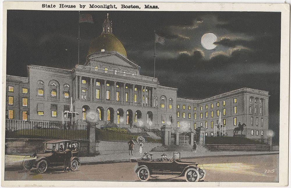 State House by Moonlight, Boston, Mass.