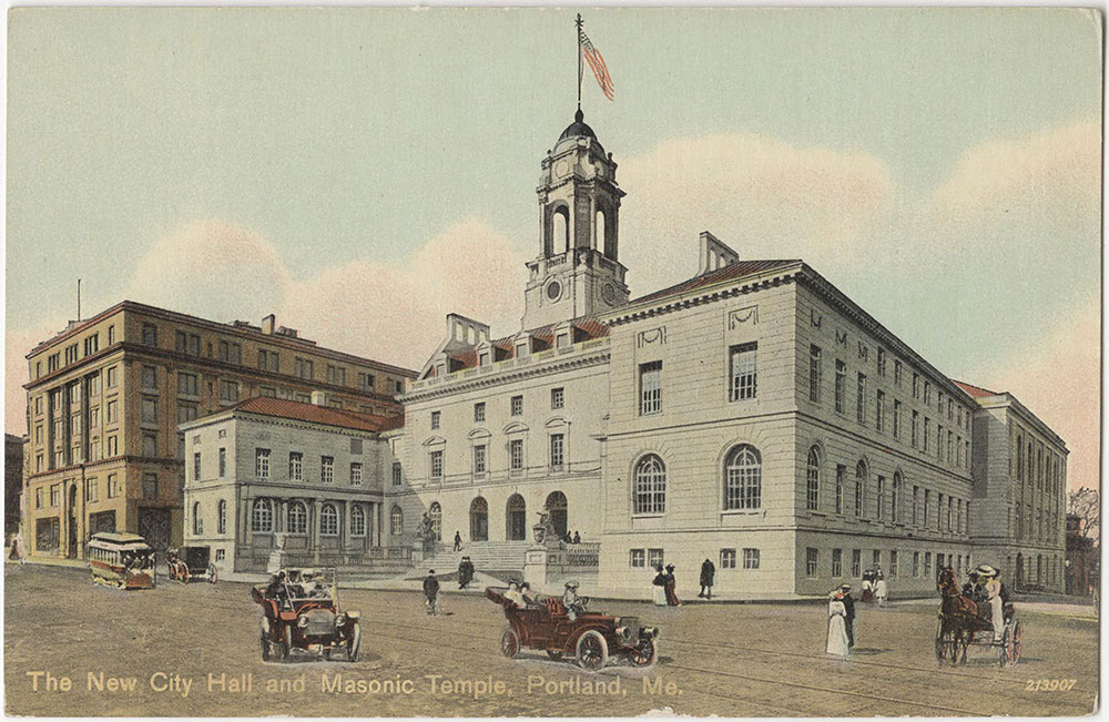 The New City Hall and Masonic Temple, Portland, Maine