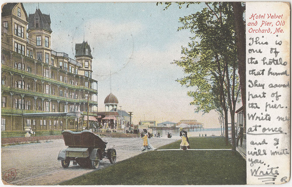 Hotel Velvet and Pier, Old Orchard, Maine (front)