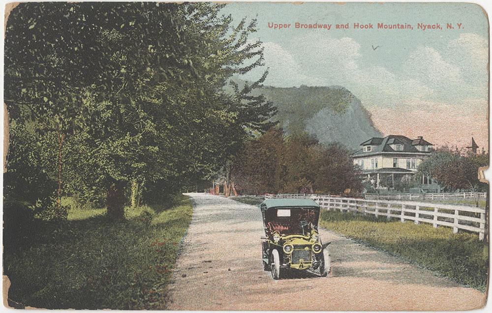 Upper Broadway and Hook Mountain, Nyack, New York (front)