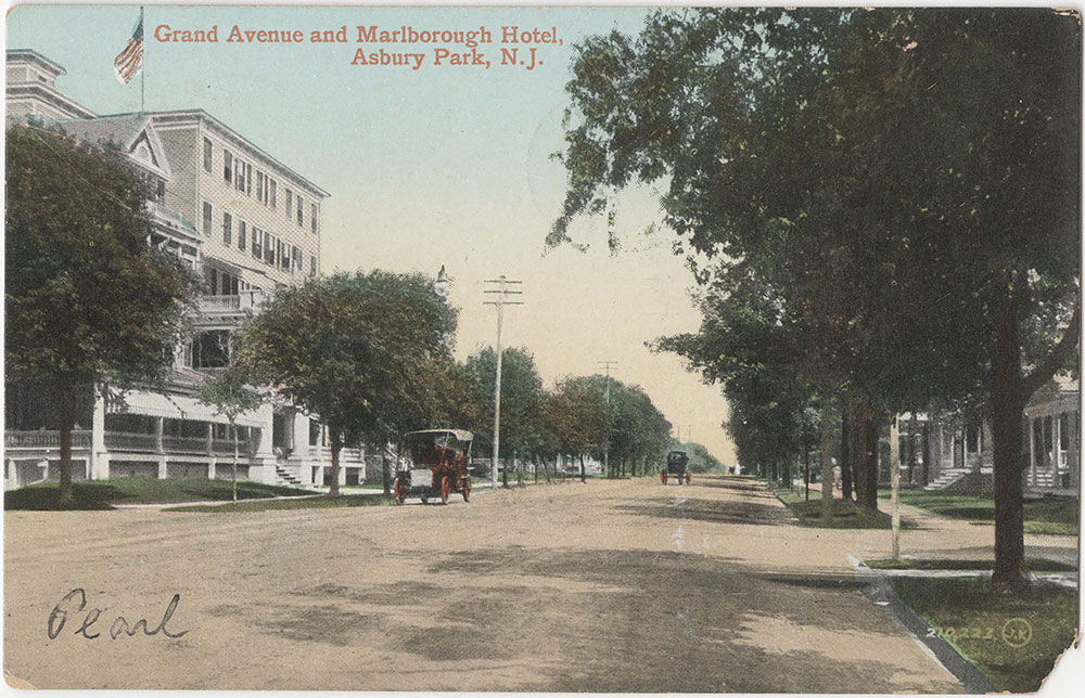 Grand Avenue and Marlborough Hotel, Asbury Park, New Jersey (front)