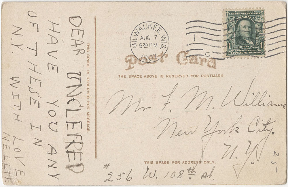 Auto Car in Mail Service, Milwaukee, Wisconsin (back)