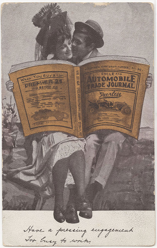 Couple Reading Automobile Trade Journal (front)