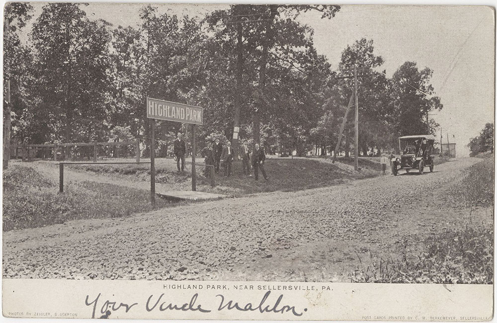 Highland Park, near Sellersville, Pennsylvania (front)