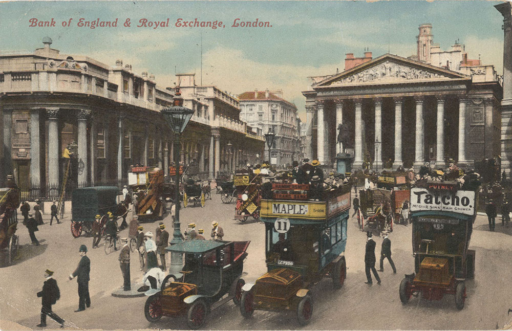Bank of England and Royal Exchage, London (front)