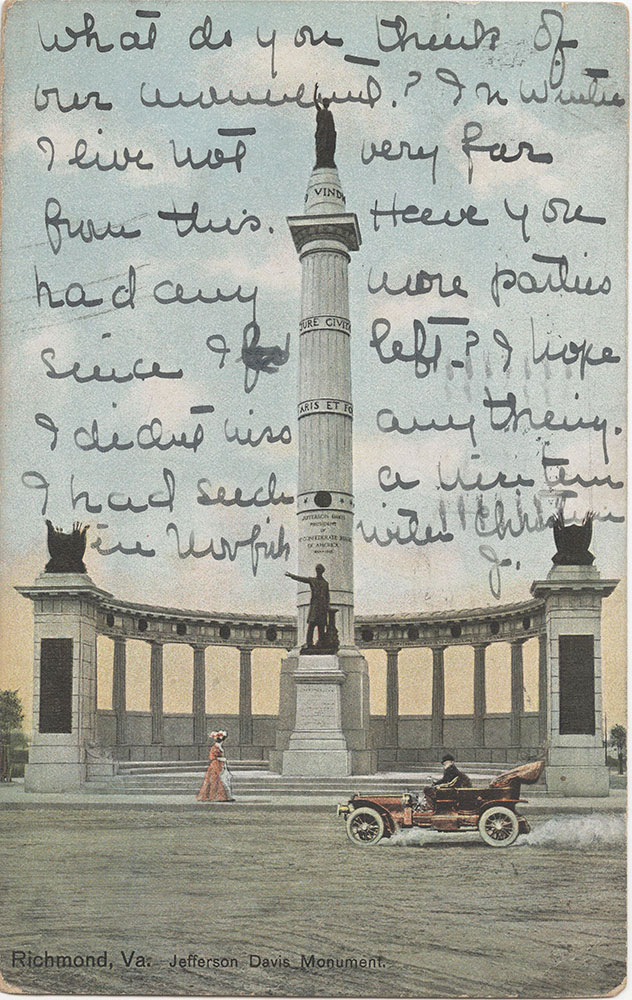 Jefferson Davis Monument, Richmond, Virginia (front)