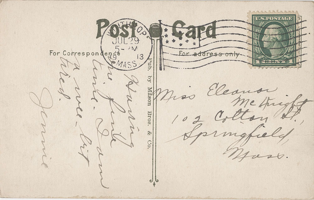 Virginia Reel, Pit and Nautical Ball Room, Revere Beach, Mass. (back)