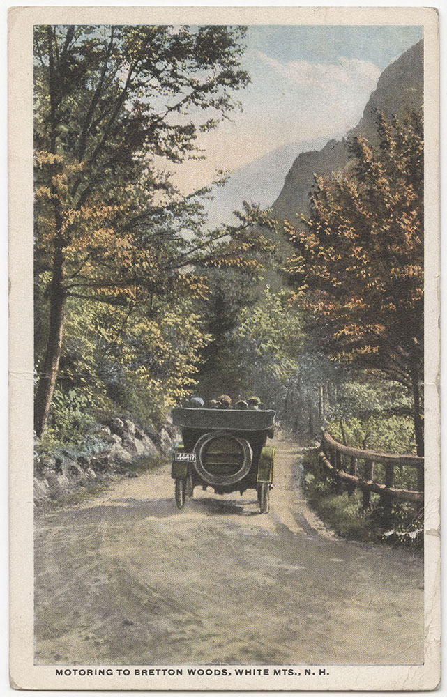 Motoring to Bretton Woods, White Mountains, New Hampshire (front)