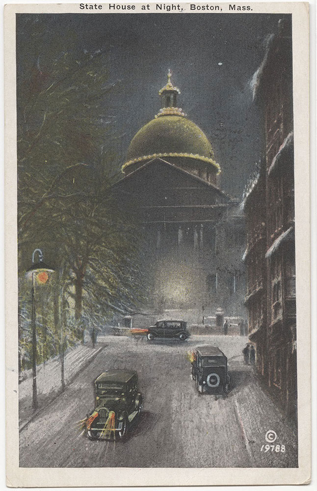 State House at Night, Boston, Mass. (front)