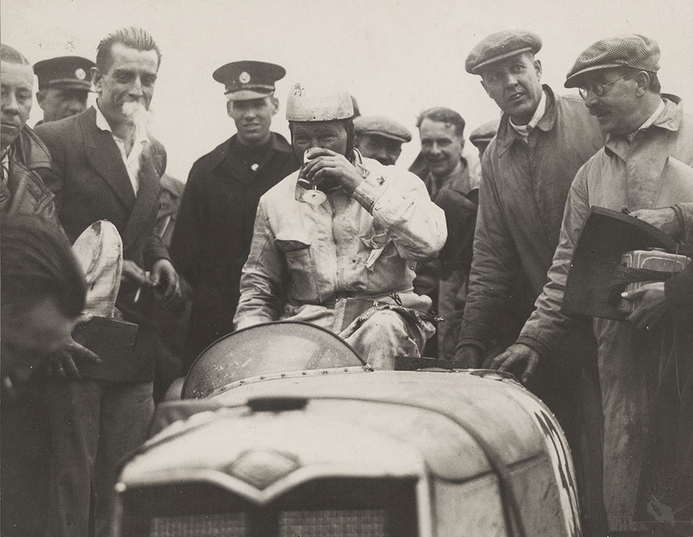 Freddie Dixon Wins 500 Miles Race at Brooklands, England, driving a Riley - 1934