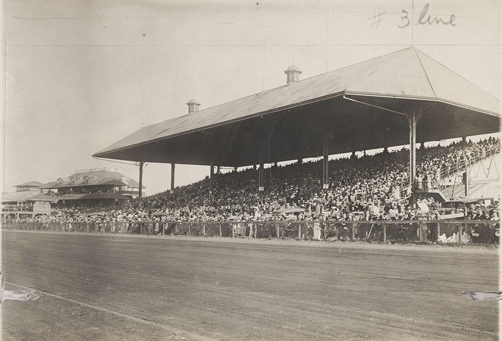 Grand Stand at Brighton Beach Race Track, Coney Island, NY - 1914