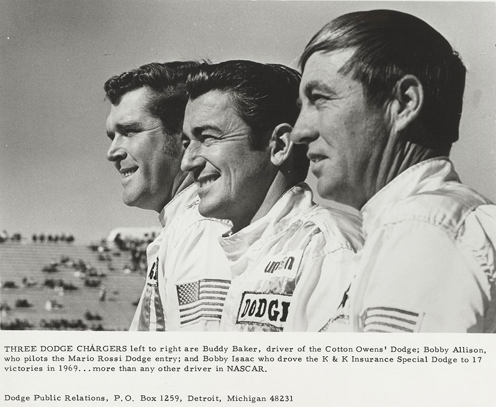 Three Dodge NASCAR drivers, 1969