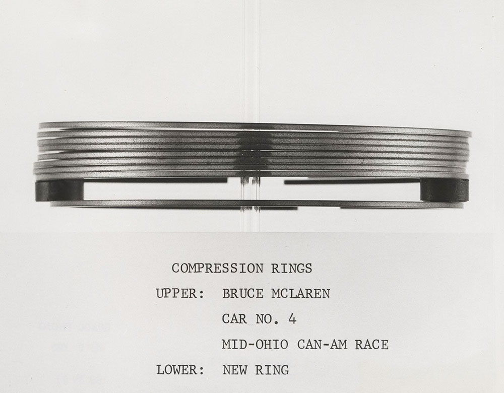 Compression Rings, Bruce McLaren, Car No.4, Mid-Ohio Can-Am Race