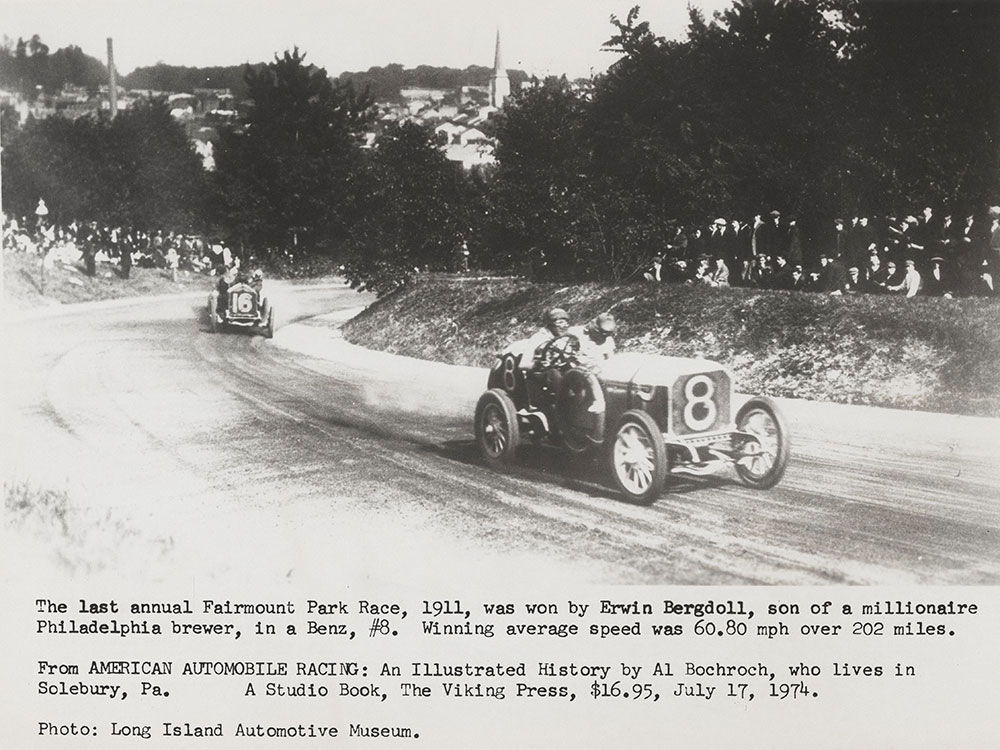 Last Annual Fairmount Park Race, 1911